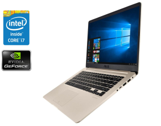 БУ Игровой ультрабук Asus VivoBook F510 / 15&quot; (1920x1080) IPS / Intel Core i7-8550U (4 (8) ядра по 1.8 - 4.0 GHz) / 8 GB DDR4 / 240 GB SSD / nVidia GeForce MX130, 2 GB GDDR5, 64-bit / WebCam / Win 10 Home из Европы в Одессе