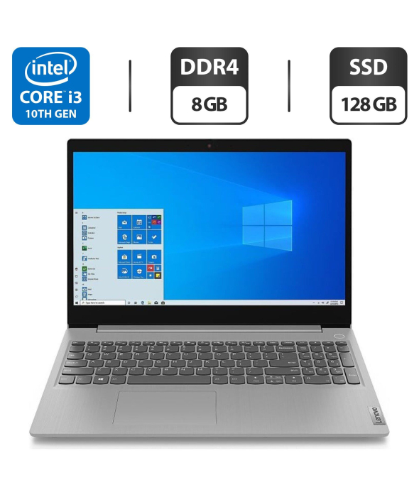Ноутбук Б-класс Lenovo IdeaPad 3 15IIL05 / 15.6&quot; (1366x768) TN / Intel Core i3-1005G1 (2 (4) ядра по 1.2 - 3.4 GHz) / 8 GB DDR4 / 128 GB SSD / Intel UHD Graphics / WebCam / HDMI - 1