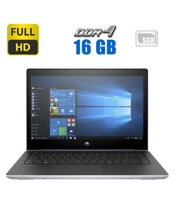 Ультрабук HP ProBook 440 G5 / 14&quot; (1920x1080) IPS / Intel Core i3-8130U (2 (4) ядра по 2.2 - 3.4 GHz) / 16 GB DDR4 / 480 GB SSD / Intel HD Graphics 620 / WebCam - 1