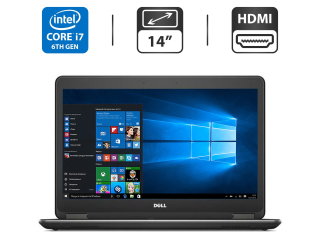 БУ Ноутбук Dell Latitude E7440 / 14&quot; (1366x768) TN / Intel Core i7-6600U (2 (4) ядра по 2.6 - 3.4 GHz) / 4 GB DDR3 / 500 GB HDD / Intel HD Graphics 520 / HDMI из Европы в Одессе