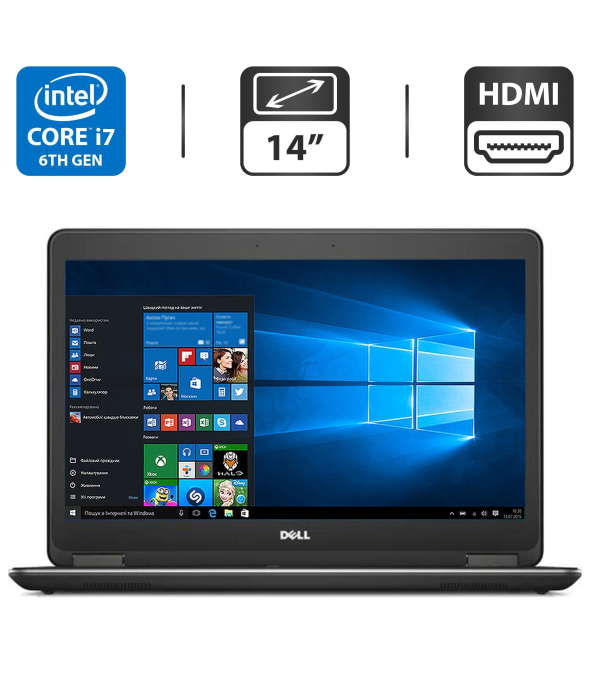 Ноутбук Dell Latitude E7440 / 14&quot; (1366x768) TN / Intel Core i7-6600U (2 (4) ядра по 2.6 - 3.4 GHz) / 4 GB DDR3 / 500 GB HDD / Intel HD Graphics 520 / HDMI - 1