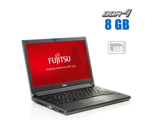 БУ Ноутбук Fujitsu Lifebook E548 / 14&quot; (1366x768) TN / Intel Core i3-7130U (2 (4) ядра по 2.7 GHz) / 8 GB DDR4 / 256 GB SSD / Intel HD Graphics 620 / WebCam / Win 10 Lic из Европы в Одесі