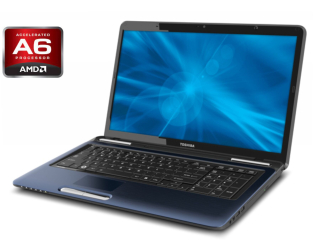 БУ Ноутбук Toshiba Satellite L775D-S7340 / 17.3&quot; (1600x900) TN / AMD A6-3400M (4 ядра по 1.4 - 2.3 GHz) / 8 GB DDR3 / 240 GB SSD / AMD Radeon HD 6520G / WebCam / Win 10 Home из Европы в Одессе