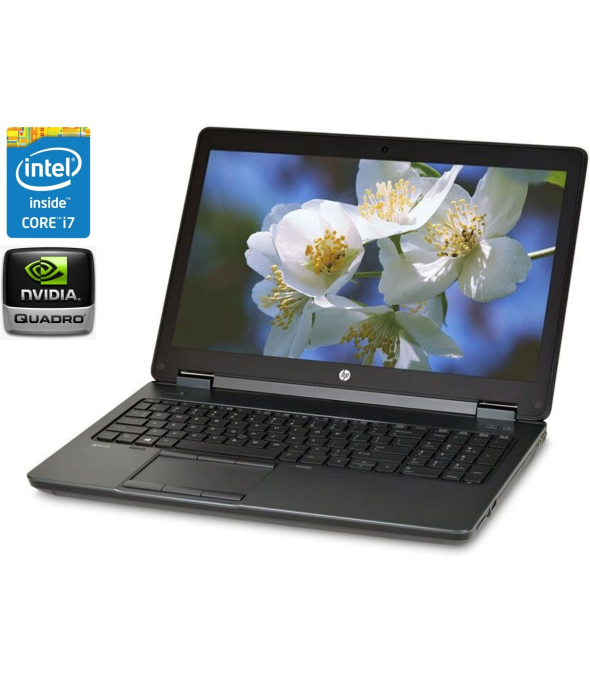 Мобильная рабочая станция HP Zbook 15 / 15.6&quot; (3200x1800) IPS / Intel Core i7-4810MQ (4 (8) ядра по 2.8 - 3.8 GHz) / 16 GB DDR3 / 256 GB SSD / nVidia Quadro K2100M, 2 GB GDDR5, 128-bit / WebCam / DVD-ROM / Win 10 Pro - 1