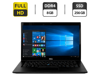 БУ Ультрабук Б-класс Dell Latitude 7480 / 14&quot; (1920x1080) IPS / Intel Core i5-7300U (2 (4) ядра по 2.6 - 3.5 GHz) / 8 GB DDR4 / 256 GB SSD / Intel HD Graphics 620 / WebCam / HDMI из Европы