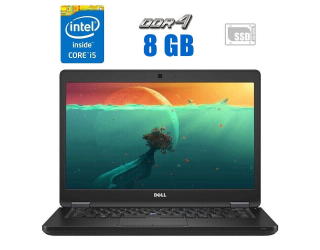 БУ Ноутбук Dell Latitude 5480 / 14&quot; (1920x1080) IPS Touch / Intel Core i5-7300U (2 (4) ядра по 2.6 - 3.5 GHz) / 8 GB DDR4 / 500 GB SSD M.2 / Intel HD Graphics 620 / WebCam из Европы в Одессе