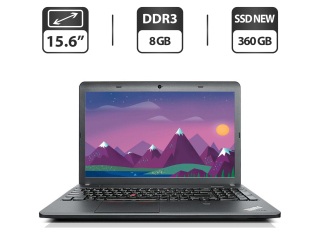 БУ Ноутбук Б-класс Lenovo ThinkPad E540 / 15.6&quot; (1366x768) TN / Intel Core i3-4000M (2 (4) ядра по 2.4 GHz) / 8 GB DDR3 / 360 GB SSD / Intel HD Graphics 4600 / WebCam / DVD-ROM / VGA / Windows 10 Pro из Европы в Одессе
