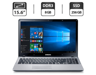 БУ Ноутбук Б-класс Samsung NP370R / 15.6&quot; (1366x768) TN / Intel Core i5-3210M (2 (4) ядра по 2.5 - 3.1 GHz) / 8 GB DDR3 / 256 GB SSD / AMD Radeon HD 8650M, 2 GB GDDR5, 64-bit / WebCam / VGA из Европы в Одесі
