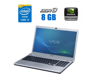 БУ Ноутбук Sony Vaio VPCF11M1E / 15.6'' (1920x1080) TN / Intel Core i5-520M (2 (4) ядра по 2.4 - 2.93 GHz) / 8 GB DDR3 / 128 GB SSD / nVidia GeForce GT 310M, 1 GB DDR3, 128-bit из Европы в Одесі