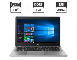 БУ Ультрабук HP EliteBook Folio 9470m / 14&quot; (1366x768) TN / Intel Core i7-3687U (2 (4) ядра по 2.1 - 3.3 GHz) / 8 GB DDR3 / 240 GB SSD / Intel HD Graphics 4000 / WebCam / VGA из Европы в Одессе