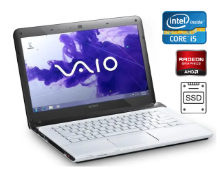 БУ Ноутбук Б-класс Sony VAIO SVE1513L1ES1 / 15.6’’ (1366x768) TN / Intel Core i5-3120M (2 (4) ядра по 2.5 GHz) / 6 GB DDR3 / 240 GB SSD / AMD Radeon HD 7650M 1 GB / Windows 10 из Европы в Одесі