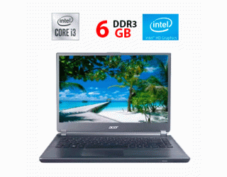 БУ Ноутбук Acer Aspire M5-481T / 14&quot; (1366x768) TN / Intel Core i3-2377M (2 (4) ядра по 1.5) / 6 GB DDR3 / 500 GB HDD / Intel HD Graphics 3000 из Европы в Одессе