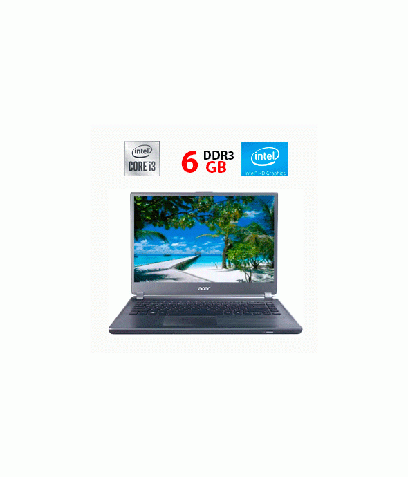 Ноутбук Acer Aspire M5-481T / 14&quot; (1366x768) TN / Intel Core i3-2377M (2 (4) ядра по 1.5) / 6 GB DDR3 / 500 GB HDD / Intel HD Graphics 3000 - 1