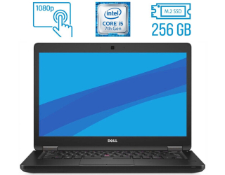 БУ Ноутбук Dell Latitude 5480 / 14&quot; (1920x1080) IPS Touch / Intel Core i5-7200U (2 (4) ядра по 2.5 - 3.1 GHz) / 8 GB DDR4 / 256 GB SSD M.2 / Intel HD Graphics 620 / WebCam / Fingerprint / USB 3.1 / HDMI / Windows 10 лицензия из Европы