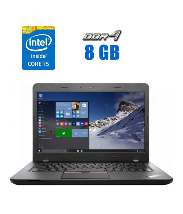Ультрабук Lenovo ThinkPad E460 / 14&quot; (1366x768) TN / Intel Core i5-6200U (2 (4) ядра по 2.3 - 2.8 GHz) / 8 GB DDR4 / 240 GB SSD / Intel HD Graphics 520 / WebCam - 1