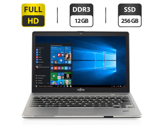 БУ Ноутбук Fujitsu LifeBook S904 / 13.3&quot; (1920x1080) IPS Touch / Intel Core i5-4300U (2 (4) ядра по 1.9 - 2.9 GHz) / 12 GB DDR3 / 256 GB SSD / Intel HD Graphics 4400 / WebCam / HDMI / Windows 10 Pro из Европы в Одессе