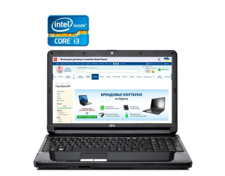 БУ Ноутбук Fujitsu Lifebook AH530 / 15&quot; (1366x768) TN / Intel Core i3-370M (2 (4) ядра по 2.4 GHz) / 4 GB DDR3 / 500 GB HDD / Intel HD Graphics / WebCam из Европы в Одесі