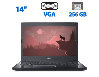 БУ Ноутбук Acer TravelMate P249-M / 14&quot; (1366x768) TN / Intel Core i3-6100U (2 (4) ядра по 2.3 GHz) / 4 GB DDR4 / 256 GB SSD M.2 / Intel HD Graphics 520 / WebCam / VGA из Европы в Одессе