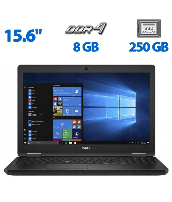 Ультрабук Dell Latitude E5590 / 15.6&quot; (1366x768) TN / Intel Core i5-7300U (2 (4) ядра по 2.6 - 3.5 GHz) / 8 GB DDR4 / 250 GB SSD / Intel HD Graphics 620 / WebCam / HDMI - 1