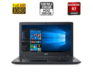 БУ Ноутбук Б-класс Acer Aspire E5-553 / 15.6&quot; (1920x1080) TN / AMD FX-9800P (4 ядра 2.7 - 3.6 GHz) / 16 GB DDR4 / 256 GB SSD M.2 + 500 GB HDD / AMD Radeon R7 M340, 2 GB GDDR3, 64-bit / WebCam / HDMI из Европы в Одесі