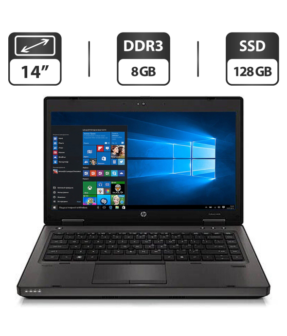 Ноутбук Б-класс HP ProBook 6460b / 14&quot; (1600x900) TN / Intel Core i5-2520M (2 (4) ядра по 2.5 - 3.2 GHz) / 8 GB DDR3 / 128 GB SSD / Intel HD Graphic 3000 / WebCam / DVD-ROM / VGA - 1