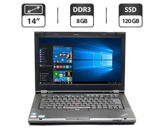 БУ Ноутбук Б-класс Lenovo ThinkPad T420 / 14&quot; (1366x768) TN / Intel Core i5-2520M (2 (4) ядра по 2.5 - 3.2 GHz) / 8 GB DDR3 / 120 GB SSD / Intel HD Graphics 3000 / DVD-ROM / VGA из Европы в Одессе