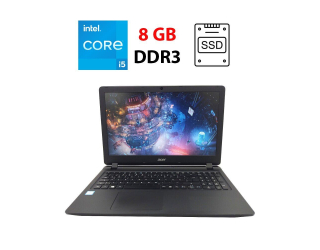 БУ Ноутбук Б-класс Acer Aspire ES1-572 / 15.6&quot; (1366x768) TN / Intel Core i5-7200U (2 (4) ядра по 2.5 - 3.1 GHz) / 8 GB DDR3 / 240 GB SSD / Intel HD Graphics 620 / WebCam из Европы в Одесі