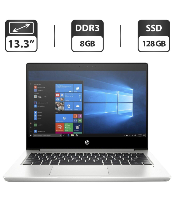 Ультрабук Б-класс HP ProBook 430 G6 / 13.3&quot; (1366x768) TN / Intel Core i3-8145U (2 (4) ядра по 2.1 - 3.9 GHz) / 8 GB DDR3 / 128 GB SSD / Intel UHD Graphics / WebCam / HDMI - 1