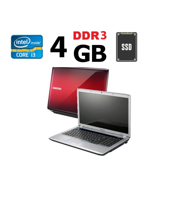 Ноутбук Samsung E372 / 17.3&quot; (1600x900) TN / Intel Core i3-370M (2 (4) ядра по 2.4 GHz) / 4 GB DDR3 / 128 GB SSD / Intel HD Graphics / WebCam - 1