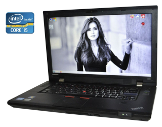 БУ Ноутбук A-класс Lenovo ThinkPad L520 / 15.6&quot; (1366x768) TN / Intel Core i5-2410M (2 (4) ядра по 2.3 - 2.9 GHz) / 4 GB DDR3 / 128 GB SSD / Intel HD Graphics 3000 / WebCam / DVD-RW / Win 10 Pro из Европы в Одессе