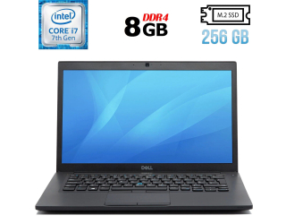БУ Ноутбук Б-класс Dell Latitude 7490 / 14&quot; (1366x768) TN / Intel Core i7-7600U (2 (4) ядра по 2.8 - 3.9 GHz) / 8 GB DDR4 / 256 GB SSD M.2 / Intel HD Graphics 620 / WebCam / USB 3.1 / HDMI / Windows 10 лицензия из Европы в Одессе