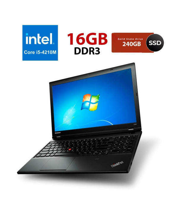 Ноутбук Lenovo ThinkPad L540 / 15.6&quot; (1366x768) TN / Intel Core i5-4210M (2 (4) ядра по 2.6 - 3.2 GHz) / 6 GB DDR3 / 240 GB SSD / Intel HD Graphics 4600 / WebCam / USB 3.0 - 1