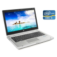 Ноутбук А-класс HP EliteBook 8470p / 14" (1366x768) TN / Intel Core i5-3320M (2 (4) ядра по 2.6 - 3.3 GHz) / 4 GB DDR3 / 256 GB SSD / Intel HD Graphics 4000 / WebCam / DVD-RW / Win 10 Pro - 1