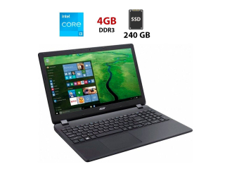 БУ Ноутбук Б-класс Acer Aspire ES1-571 / 15.6&quot; (1366x768) TN / Intel Core i3-5005U (2 (4) ядра по 2.0 GHz) / 4 GB DDR3 / 240 GB SSD / Intel HD Graphics 5500/ WebCam из Европы в Одесі
