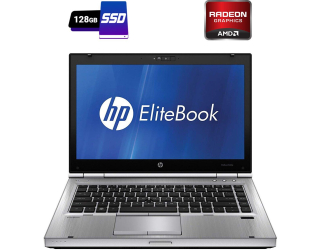 БУ Ноутбук Б-класс HP EliteBook 8460p / 14&quot; (1366x768) TN / Intel Celeron B840 (2 ядра по 1.9 GHz) / 4 GB DDR3 / 128 GB SSD / AMD Radeon HD 6470M, 1 GB DDR3, 64-bit / WebCam / DVD-ROM / DisplayPort из Европы в Одессе