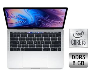 БУ Ультрабук Б-класс Apple MacBook Air 13 (2019) / 13.3&quot; (2560x1600) IPS / Intel Core i5-8210Y (2 (4) ядра по 1.6 - 3.6 GHz) / 8 GB DDR3 / 256 GB SSD / Intel UHD Graphics 617 / WebCam / True Tone / Touch ID / Silver из Европы в Одессе