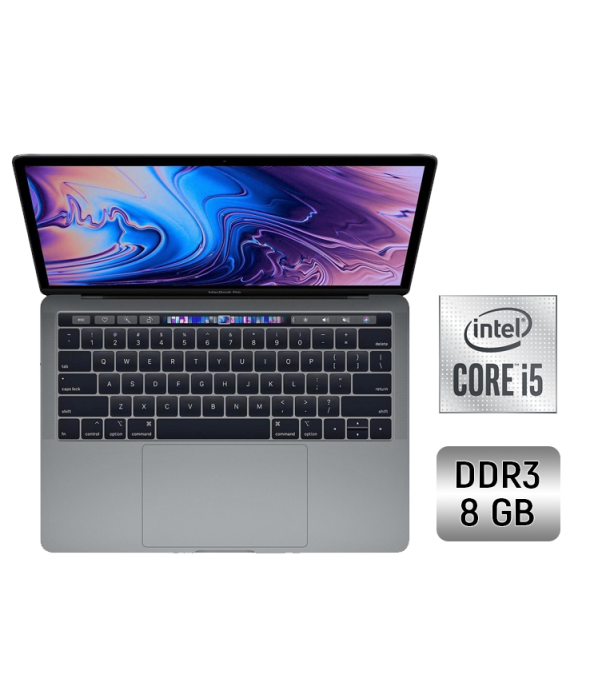 Ультрабук Apple MacBook Air 13 (2019) / 13.3&quot; (2560x1600) IPS / Intel Core i5-8210Y (2 (4) ядра по 1.6 - 3.6 GHz) / 8 GB DDR3 / 128 GB SSD / Intel UHD Graphics 617 / WebCam / True Tone / Touch ID / Space Gray - 1