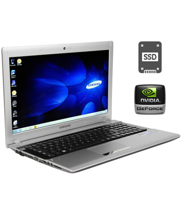 Ноутбук Б-класс Samsung RV511 / 15.6&quot; (1366x768) TN / Intel Pentium P6200 (2 ядра по 2.13 GHz) / 4 GB DDR3 / 120 GB SSD / nVidia GeForce 315M, 512 MB DDR3, 64-bit / WebCam / DVD-ROM / HDMI - 1
