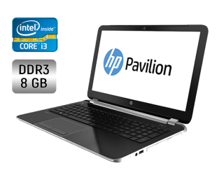 БУ Ноутбук Б-класс HP Pavilion ProtectSmart / 15.6&quot; (1366x768) TN / Intel Core i3-3217U (2 (4) ядра по 1.8 GHz) / 8 GB DDR3 / 128 GB SSD / Intel HD Graphics 4000 / WebCam / DVD-RW из Европы в Одессе