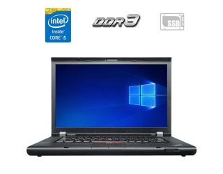 БУ Ноутбук Б-класс Lenovo ThinkPad T530 / 15.6&quot; (1600x900) TN / Intel Core i5-3320M (2 (4) ядра по 2.6 - 3.3 GHz) / 4 GB DDR3 / 120 GB SSD / Intel HD Graphics 4000 / WebCam из Европы в Одесі